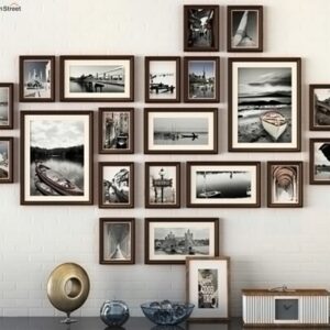Dark Brown Set of 20 Wall Photo Frames