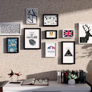 Black And White Premium Set Of 10 Wall Photo Frames