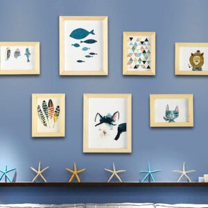 Natural Brown Set Of 7 Decorative Wall Photo Frames
