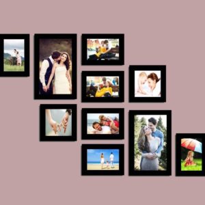 Black Set Of 10 Anison Decorative Wall Photo Frames