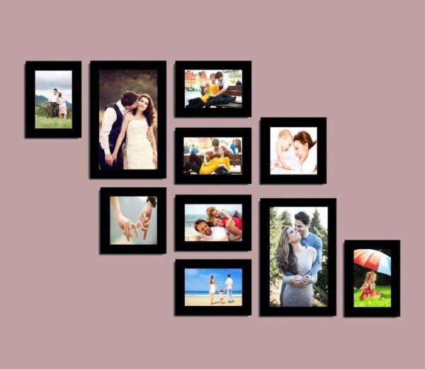 Black Set Of 10 Anison Decorative Wall Photo Frames