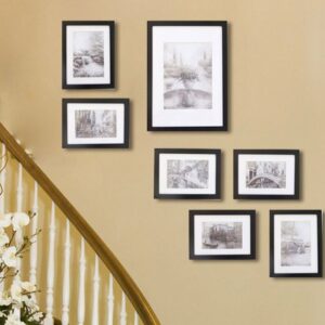 Black Set Of 7 Als Decorative Wall Photo Frames