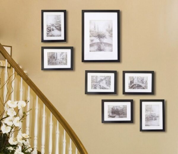 Black Set Of 7 Als Decorative Wall Photo Frames