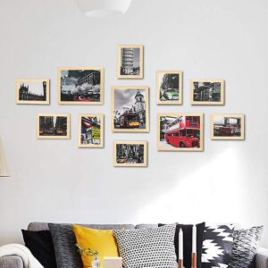 Natural Brown Set Of 11 Daisy Decorative Wall Photo Frames