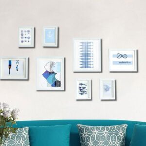 White Set Of 8 Hannah Decorative Wall Photo Frames