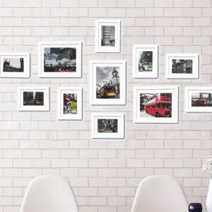 White Set Of 11 Lark Decorative Wall Photo Frames