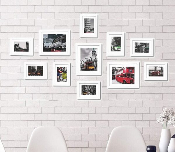 White Set Of 11 Lark Decorative Wall Photo Frames