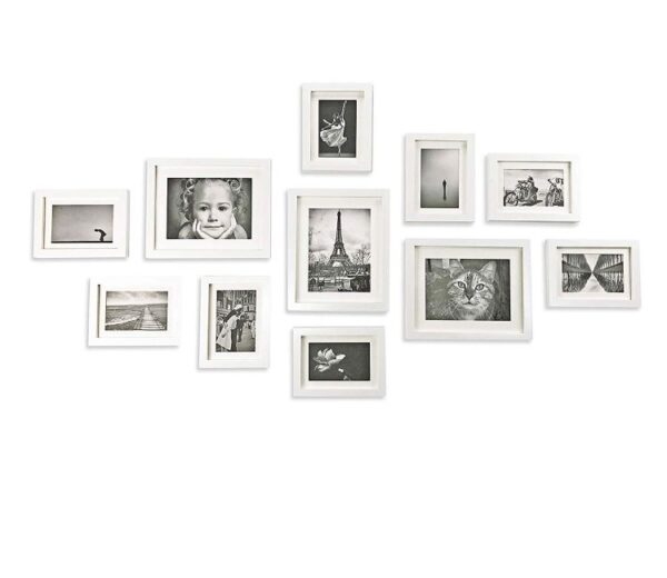 White Set Of 11 Victoria Decorative Wall Photo Frames