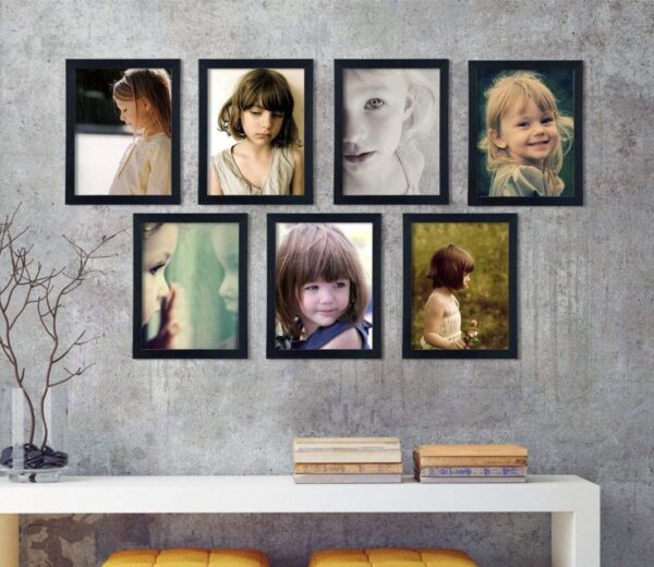 Black Set Of 7 Isla Decorative Wall Photo Frames