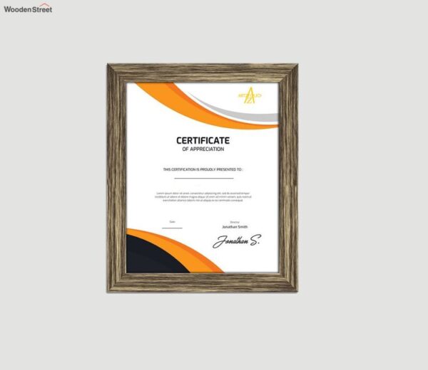 Single Certificate Photo Frame (Antique Golden)