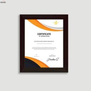 Single Certificate Photo Frame (Dark Brown)