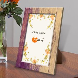 Brown And Purple Printed Photo Frame