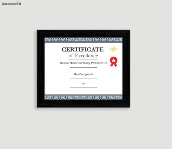 Single Certificate Akriya Photo Frame (Black)