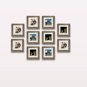 Antique Gold Set Of 10 Decorative Wall Photo Frames