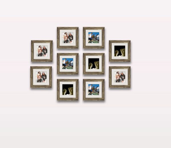 Antique Gold Set Of 10 Decorative Wall Photo Frames