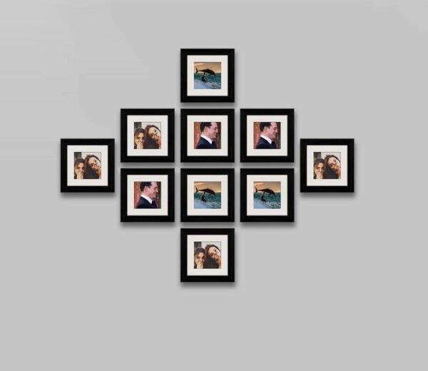 Black Set Of 10 Kriska Decorative Wall Photo Frames