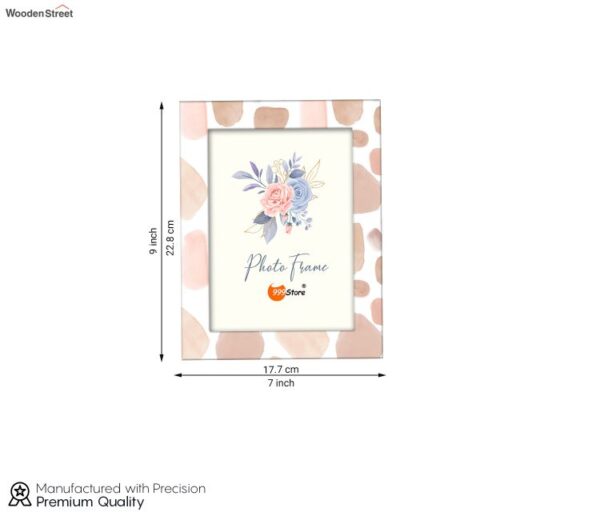 Brown And Pink Printed MDF Wall Decorative Photo Frame