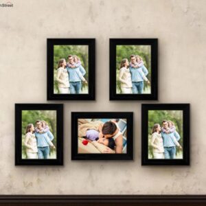 Black Set of 5 Wall Photo Frame