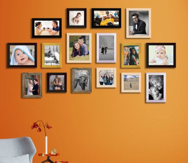 Multicolor Set Of 19 Decorative Wall Photo Frames