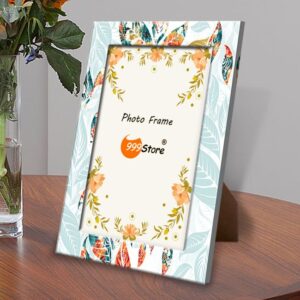 Multicoloured Green Leaves Printed Photo Frame