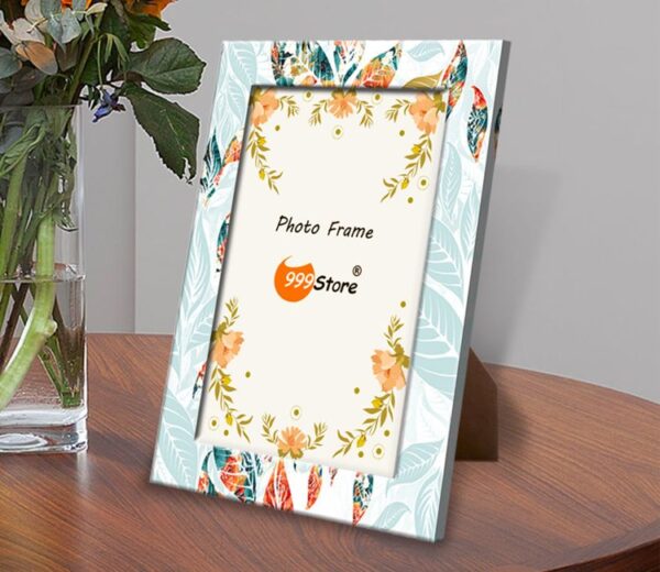 Multicoloured Green Leaves Printed Photo Frame