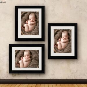 Black Wall Frames With Mount - Set of 3