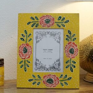 Broin Floral Multi-coloured MDF Wood Photo Frame