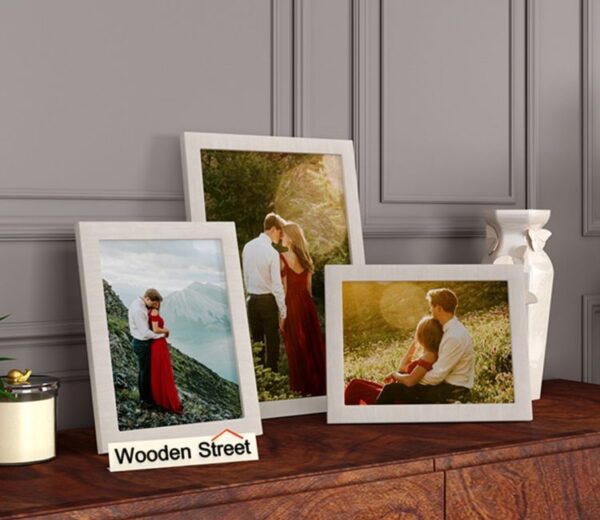 Amour Photo Frame Set Of Three (White)