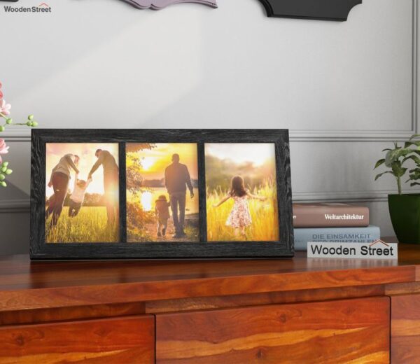 Oracle Triple Photo Frame (Black Finish)