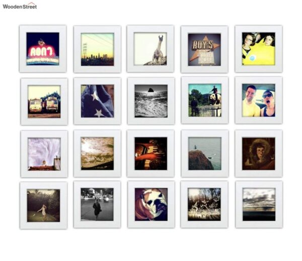 White Set of 20 Wall Photo Frame