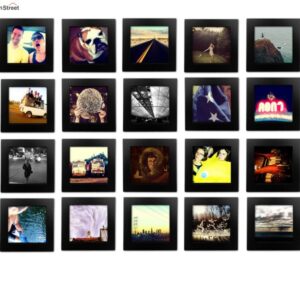 Black Squared Shaped Set of 20 Wall Photo Frames