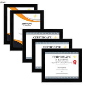 Black Set of 5 Wall Photo Frames