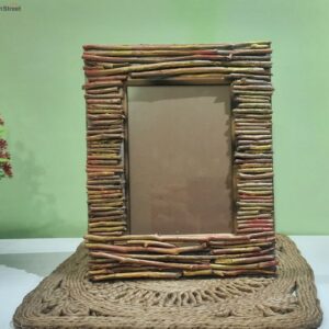 Multi Colour Texture Handcrafted Wooden Twigs Photo Frame (5 x 7 Inch)
