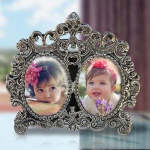 Victorian Style Metal Double Picture Photo Frames - Handicrafts Paradise