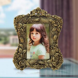 Golden Victorian Style with Floral Motif in Metal Photo Frames