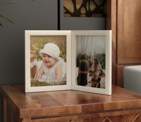 Delta Solid Wood Photo Frame (White Finish)