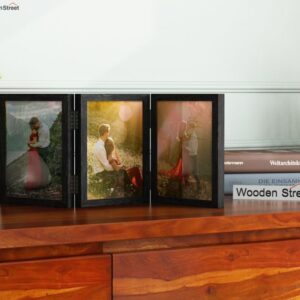 Dino Triple Folding Photo Frame (Black Finish)