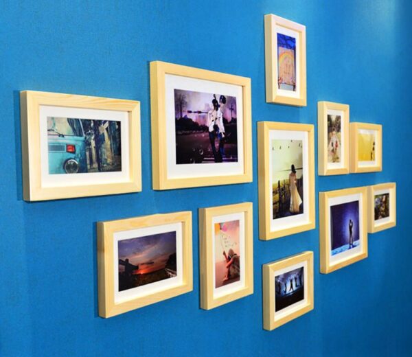 Natural Brown Set Of 11 Decorative Wall Photo Frames