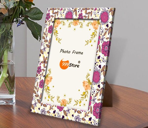 Multicoloured Printed Decorative Table Top Photo Frame