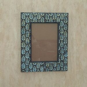Blue Marble Dust Work Art Hand Work Table and Wall Hanging Photo Frame