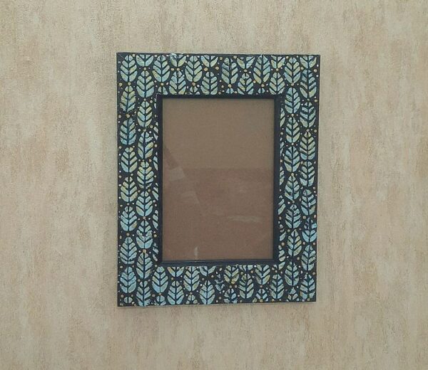 Blue Marble Dust Work Art Hand Work Table and Wall Hanging Photo Frame