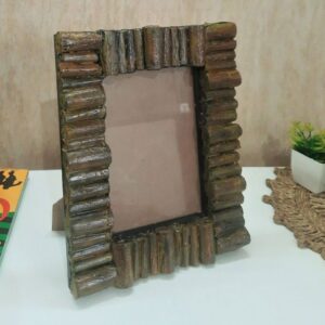 Brown Corrugated Paper Blocks Tiling Handmade Art Table Photo Frame
