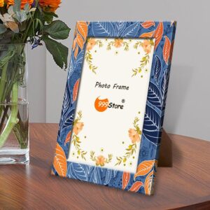 Blue And Orange Printed Photo Frame