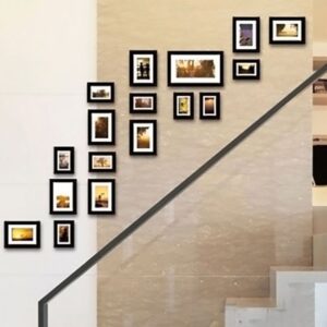 Avan Black Wall Photo Frame - Set of 17