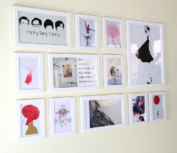 White Premium Wall Photo Frame - Set of 12