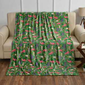 Soft Kitty Kids Throw - Green