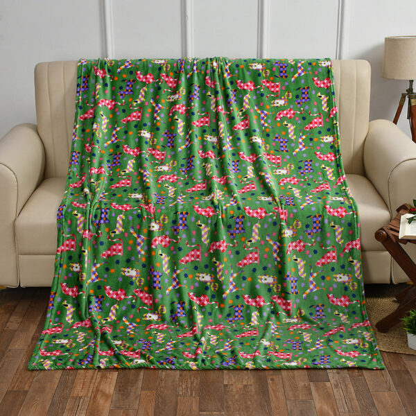 Soft Kitty Kids Throw - Green