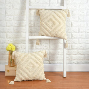 Kester Tufted Cushion Cover (White) - Set Of Two