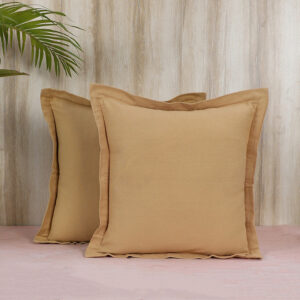 Tona Printed Cushion Cover (Beige) - Set of Two