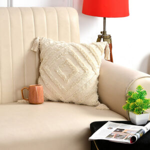 Kester Tufted Cushion Cover - White